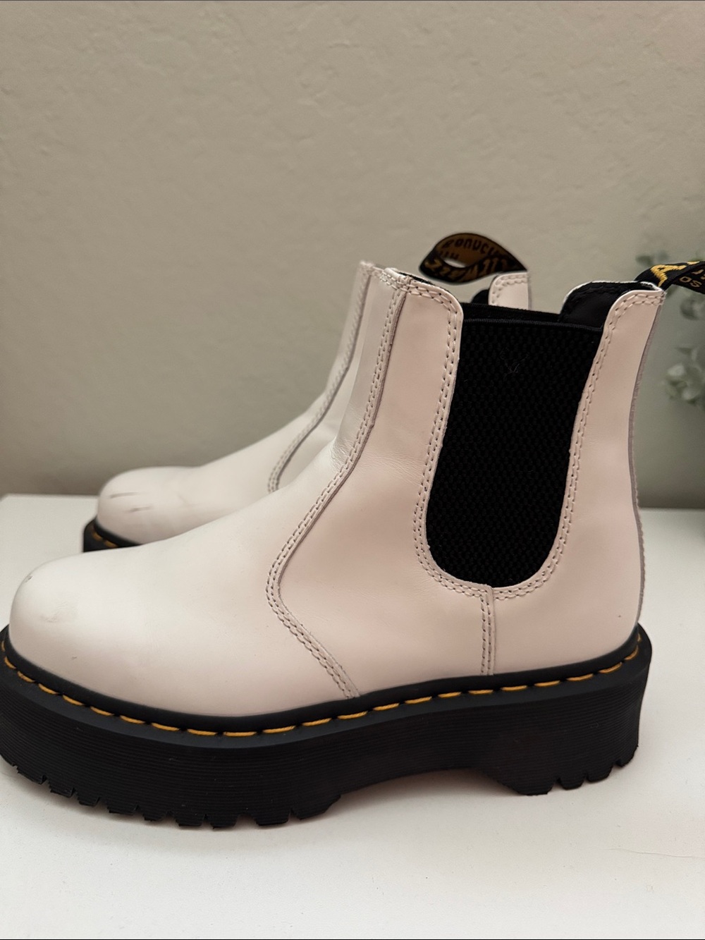 white platform dr martens